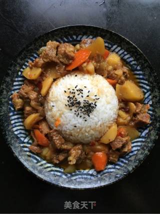 土豆咖喱盖浇饭的做法步骤：12