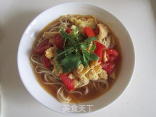 荆芥西红柿鸡蛋面的做法步骤：12
