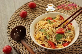 荆芥西红柿鸡蛋面的做法步骤：13
