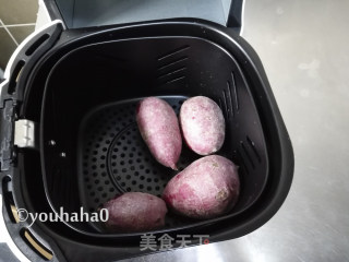 香烤紫薯的做法步骤：1