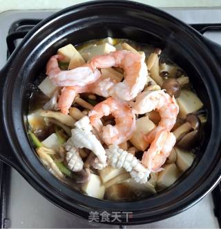 三鲜豆腐煲的做法步骤：8