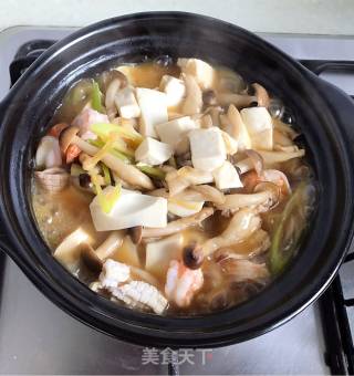 三鲜豆腐煲的做法步骤：9