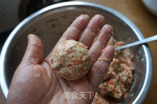 空气炸锅版无油猪肉豆腐丸子的做法步骤：3