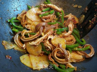香辣土豆片炒猪肚的做法步骤：11