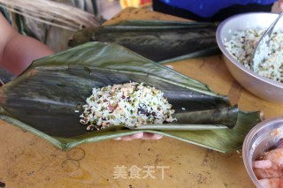 广式香菇花肉粽子（超详细，两种包法）的做法步骤：8