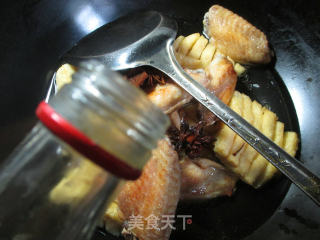 兰花豆腐干烧中翅的做法步骤：6