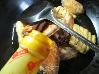 兰花豆腐干烧中翅的做法步骤：7