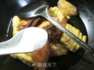 兰花豆腐干烧中翅的做法步骤：8