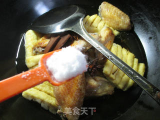 兰花豆腐干烧中翅的做法步骤：9