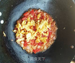 番茄黑椒螺丝面的做法步骤：7