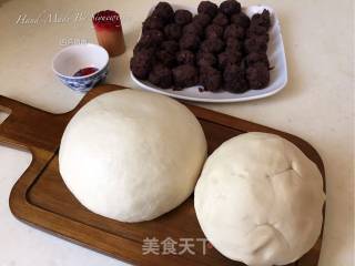 麻糬 玫瑰豆沙酥的做法步骤：3