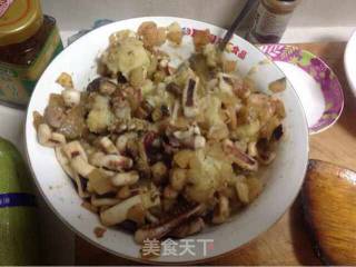 芝士海鲜木瓜船的做法步骤：8