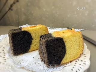 黑芝麻酱戚风蛋糕的做法步骤：19
