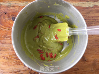抹茶枸杞蛋糕的做法步骤：8