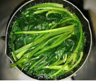 香菇菠菜的做法步骤：5