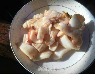辣炒鱿鱼卷的做法步骤：4