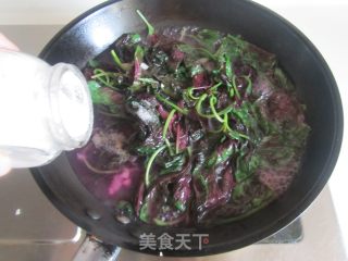 苋菜咸蛋面的做法步骤：6