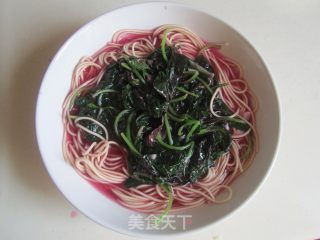 苋菜咸蛋面的做法步骤：11
