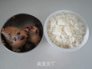 粽子鸡腿の黄金炒饭的做法步骤：5