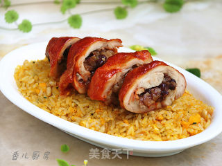 粽子鸡腿の黄金炒饭的做法步骤：16