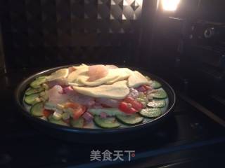 火腿鲜虾披萨，免做披萨底的做法步骤：12