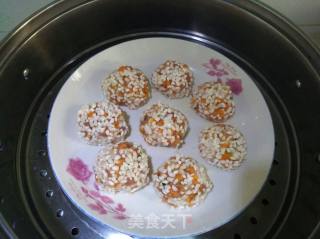 糯米蒸肉丸的做法步骤：7