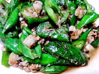 白蚬肉炒青椒的做法步骤：10