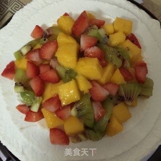 缤纷水果奶油蛋糕的做法步骤：20