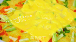 蔬菜奶酪米饭煎饼的做法步骤：10