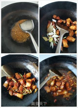 五花肉炖豆角的做法步骤：3