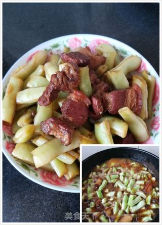 五花肉炖豆角的做法步骤：4