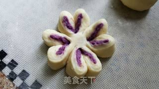 紫薯花朵面包的做法步骤：12