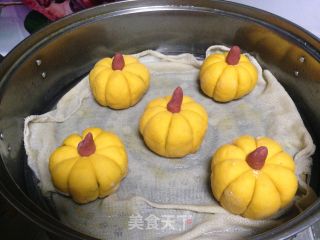 南瓜豆沙包的做法步骤：12