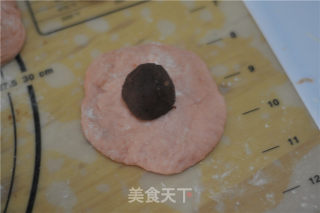 苋菜汁桃花包的做法步骤：8