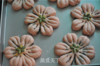 苋菜汁桃花包的做法步骤：17