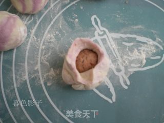 紫皮大蒜豆沙馅包的做法步骤：10