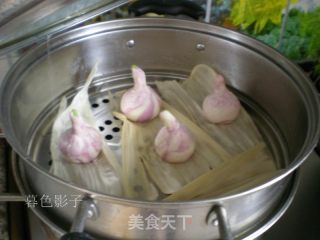 紫皮大蒜豆沙馅包的做法步骤：13