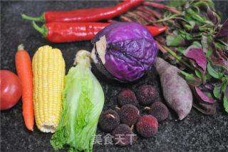 蔬菜汁彩虹甜甜圈的做法步骤：2