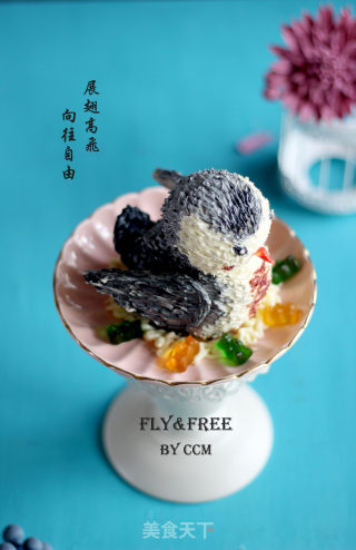 小鸟立体造型蛋糕的做法步骤：15