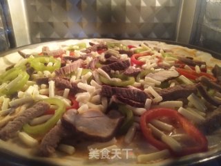 薄脆辣牛披萨的做法步骤：17