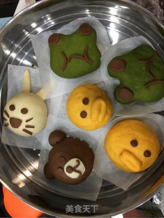 萌萌哒布朗可妮莎莉馒头人豆沙包的做法步骤：13