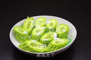 蒸酿苦瓜的做法步骤：2
