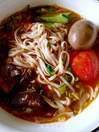 剩肉版热汤面(蒸肉)的做法步骤：5