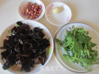 荆芥拌木耳的做法步骤：1