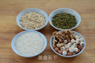 燕麦绿豆米糊的做法步骤：1