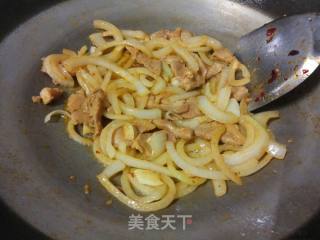 洋葱肉片烧茄子的做法步骤：5