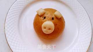 百变面食之双色小猪馒头的做法步骤：24