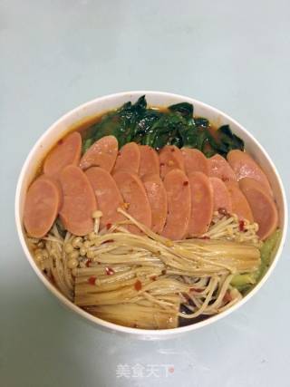 爱心面条的做法步骤：7