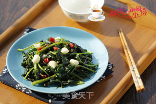 炝炒红薯叶尖的做法步骤：5