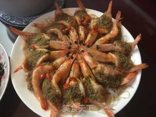 蒜蓉粉丝开背虾的做法步骤：6